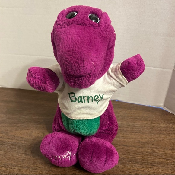 Lyons Other - Vintage Barney The Dinosaur 13" Plush with White T-Shirt by Lyons Group 1992